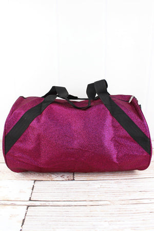 NGIL Hot Pink Glitz & Glam Barrel Duffle Bag 18" - Wholesale Accessory Market