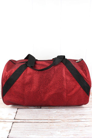 NGIL Red Glitz & Glam Barrel Duffle Bag 18" - Wholesale Accessory Market