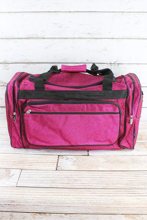 NGIL Hot Pink Glitz & Glam Duffle Bag 23" - Wholesale Accessory Market