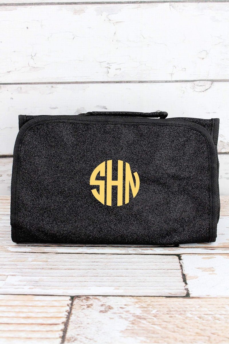 NGIL Black Glitz & Glam Roll Up Cosmetic Bag - Wholesale Accessory Market