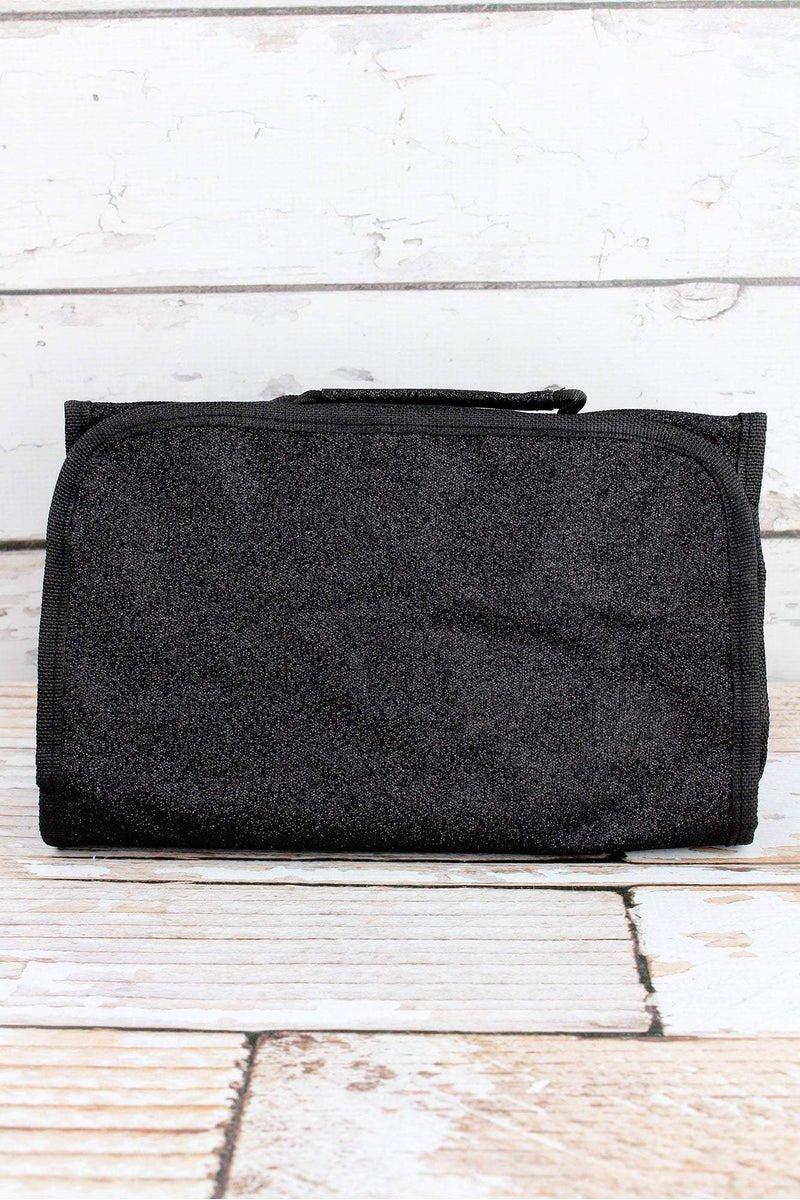 NGIL Black Glitz & Glam Roll Up Cosmetic Bag - Wholesale Accessory Market