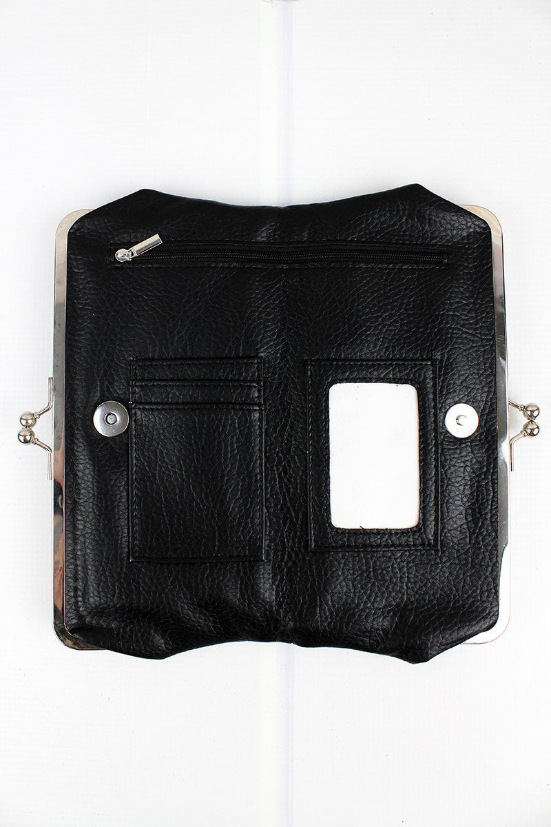 NGIL Twice as Nice Clutch Wallet in Black - Wholesale Accessory Market