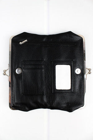 NGIL Twice as Nice Clutch Wallet in Black - Wholesale Accessory Market