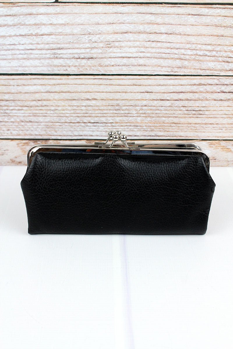 NGIL Twice as Nice Clutch Wallet in Black - Wholesale Accessory Market