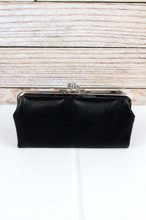 NGIL Twice as Nice Clutch Wallet in Black - Wholesale Accessory Market