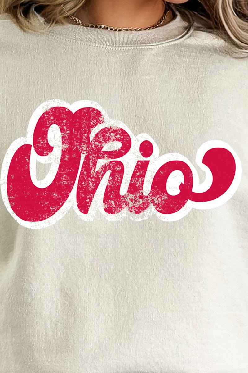 Script Ohio Shirts Distressed Ohio Script Heavy-weight Crew Sweatshirt | Wholesale ...