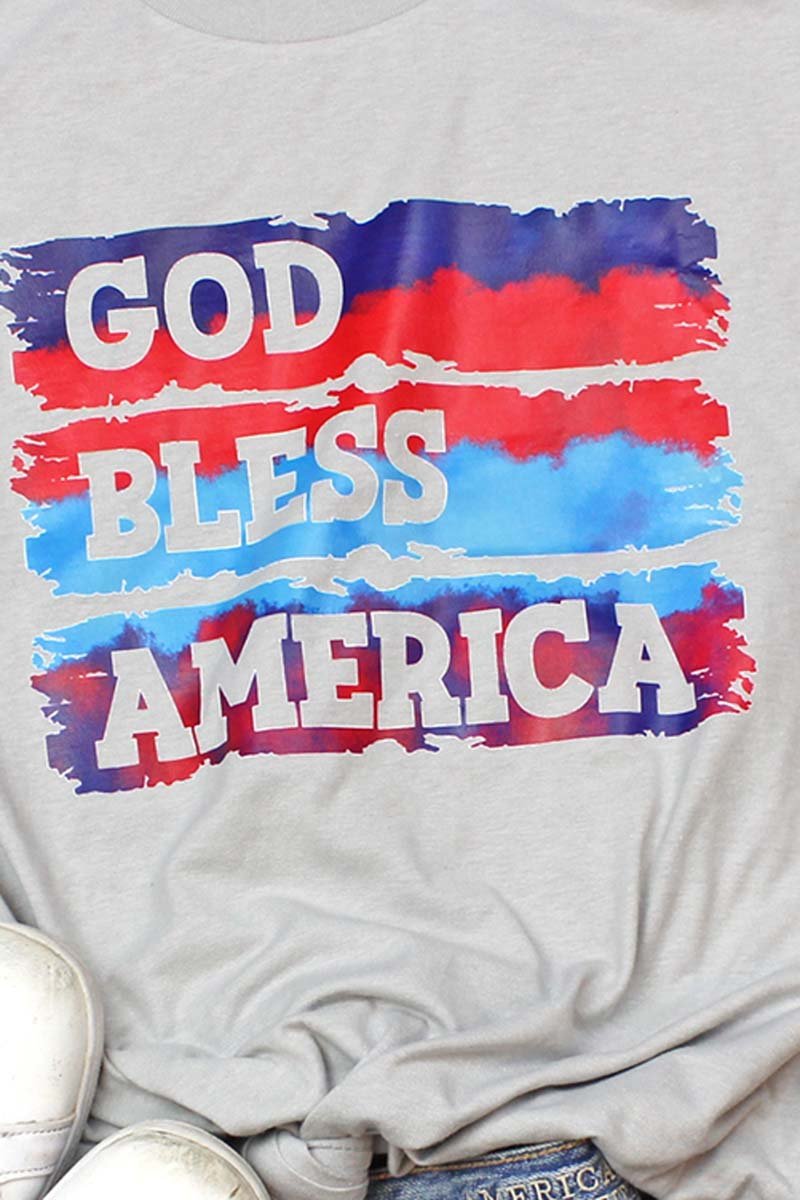 Watercolor God Bless America Unisex Blend Tee - Wholesale Accessory Market