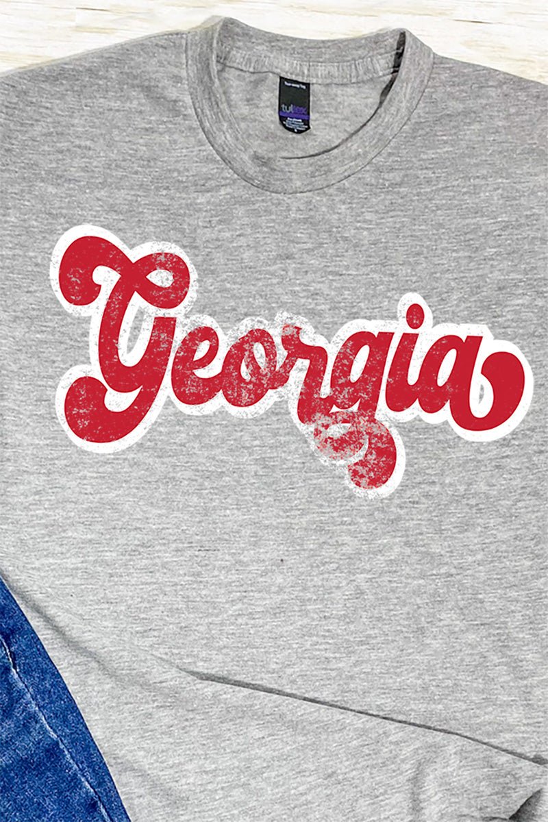 Distressed Georgia Script Unisex Blend Tee | Wholesale Accessory Market
