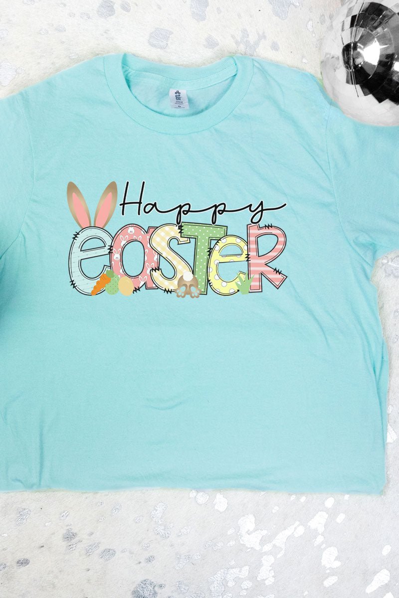 HPV Youth Pastel Happy Easter Fine Jersey Tee | Wholesale Accessory Market M / Heather Purist Blue - Tu