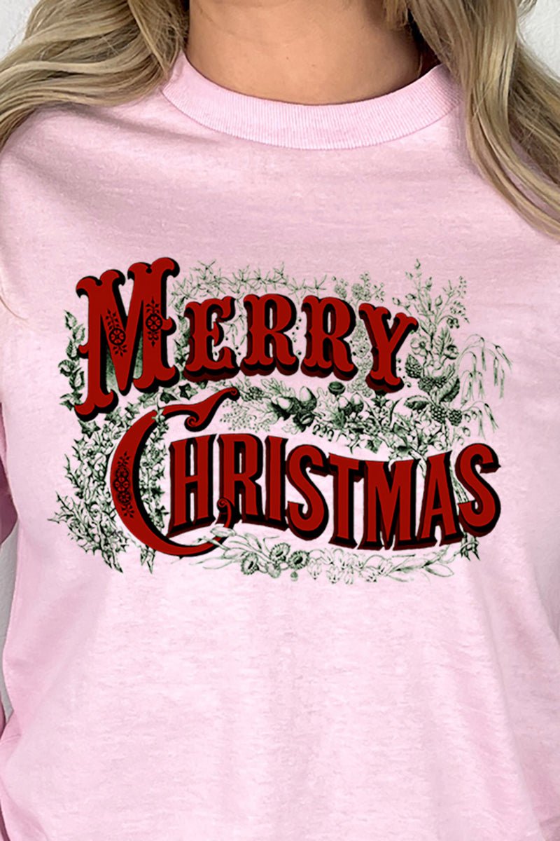Vintage Merry Christmas Unisex Dri-Power Long-Sleeve 50/50 Tee - Wholesale Accessory Market