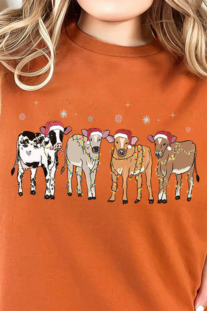 Farm Animals Country Christmas Short Sleeve Relaxed Fit T-Shirt - Wholesale Accessory Market