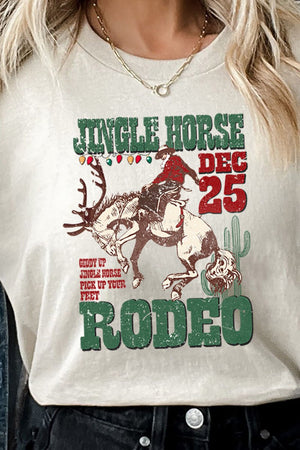 Jingle Horses Rodeo Short Sleeve Relaxed Fit T-Shirt - Wholesale Accessory Market