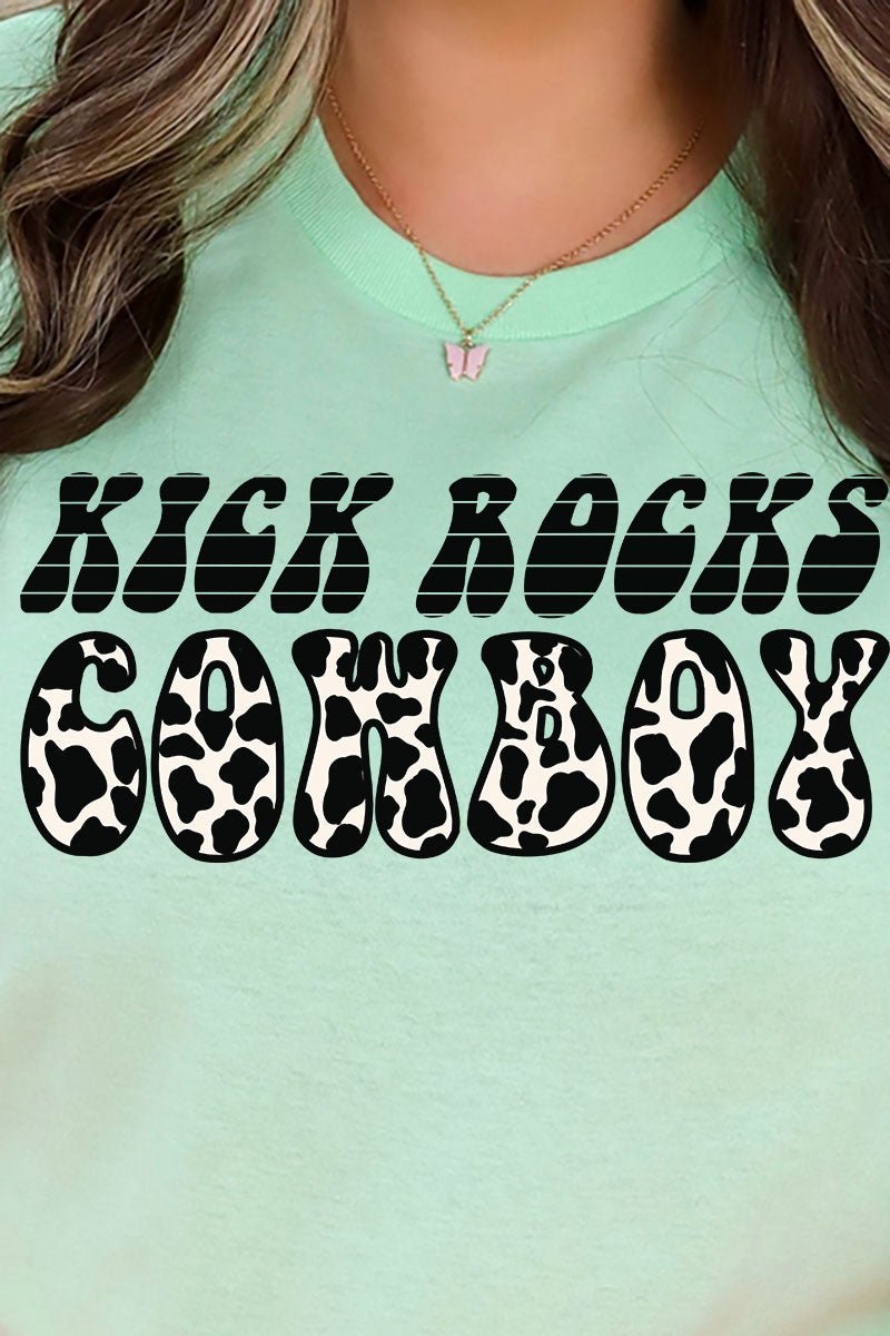 Kick Rocks Cowboy Short Sleeve Relaxed Fit T-Shirt - Wholesale Accessory Market