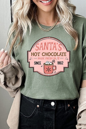 Santa's Hot Chocolate Short Sleeve Relaxed Fit T-Shirt - Wholesale Accessory Market