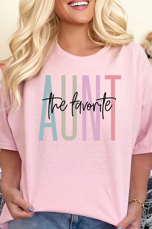 Aunt The Favorite Short Sleeve Relaxed Fit T-Shirt - Wholesale Accessory Market