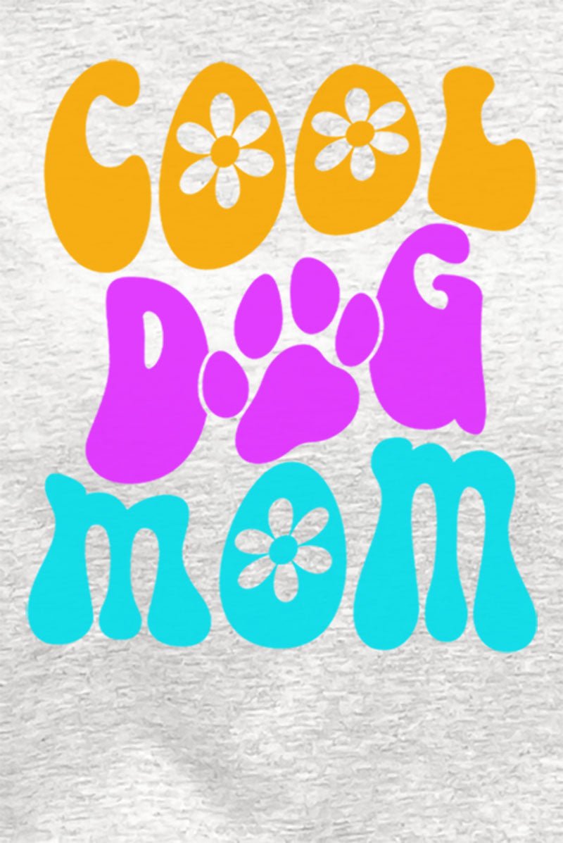 Flower Cool Dog Mom Short Sleeve Relaxed Fit T-Shirt - Wholesale Accessory Market