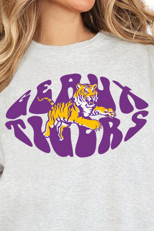 Groovy Geaux Tigers Short Sleeve Relaxed Fit T-Shirt - Wholesale Accessory Market