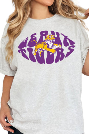 Groovy Geaux Tigers Short Sleeve Relaxed Fit T-Shirt - Wholesale Accessory Market