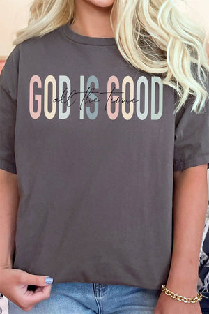 Pastel God Is Good All The Time Short Sleeve Relaxed Fit T-Shirt - Wholesale Accessory Market