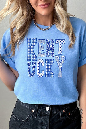 Patchwork Kentucky Short Sleeve Relaxed Fit T-Shirt - Wholesale Accessory Market