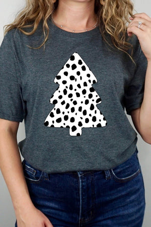 Dalmatian Spots Christmas Tree Short Sleeve Relaxed Fit T-Shirt - Wholesale Accessory Market