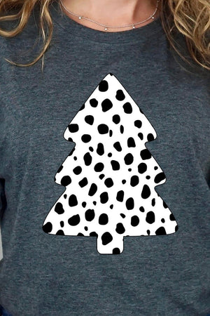 Dalmatian Spots Christmas Tree Short Sleeve Relaxed Fit T-Shirt - Wholesale Accessory Market