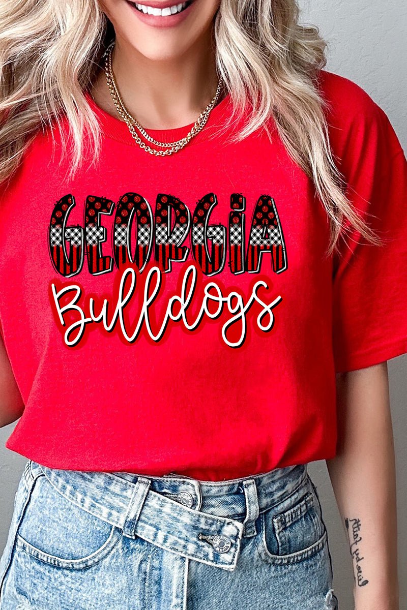 Neon GA Bulldogs Short Sleeve Relaxed Fit TShirt Wholesale Accessory