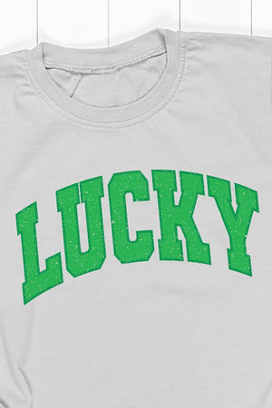 Vintage Varsity Lucky Short Sleeve Relaxed Fit T-Shirt - Wholesale Accessory Market