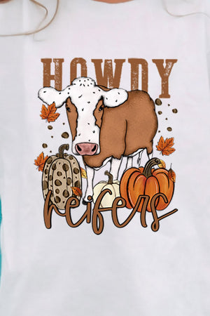 Youth Fall Howdy Heifers Short Sleeve Relaxed Fit T-Shirt - Wholesale Accessory Market