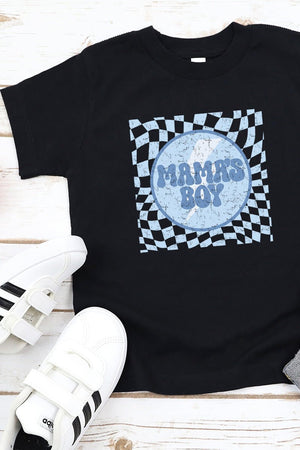 Youth Vintage Checkered Mama's Boy Short Sleeve Relaxed Fit T-Shirt - Wholesale Accessory Market