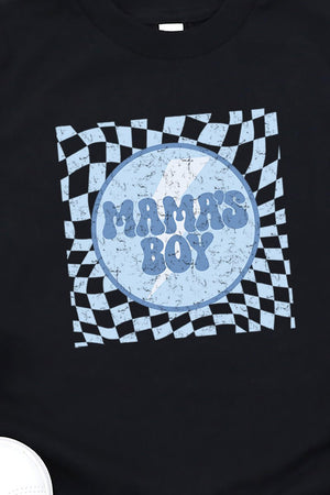 Youth Vintage Checkered Mama's Boy Short Sleeve Relaxed Fit T-Shirt - Wholesale Accessory Market