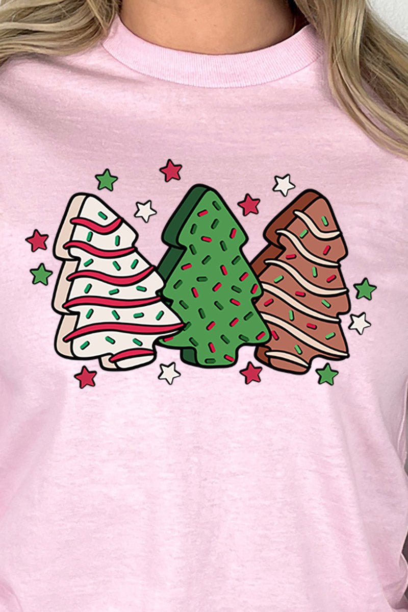 Stars For Christmas Tree Cakes Heavy Cotton Long Sleeve Adult T-Shirt - Wholesale Accessory Market