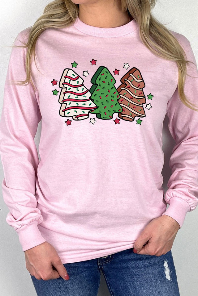 Stars For Christmas Tree Cakes Heavy Cotton Long Sleeve Adult T-Shirt - Wholesale Accessory Market
