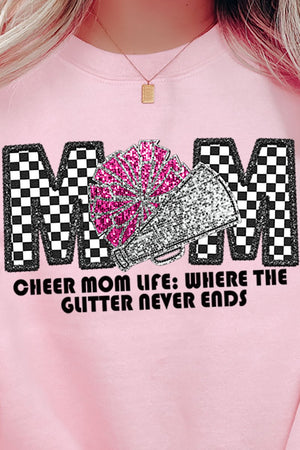 Checkered Cheer Mom Life Unisex NuBlend Crew Sweatshirt - Wholesale Accessory Market