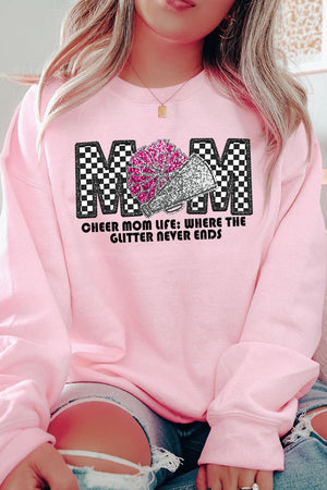 Checkered Cheer Mom Life Unisex NuBlend Crew Sweatshirt - Wholesale Accessory Market
