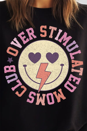 Colorful Overstimulated Moms Club Unisex NuBlend Crew Sweatshirt - Wholesale Accessory Market
