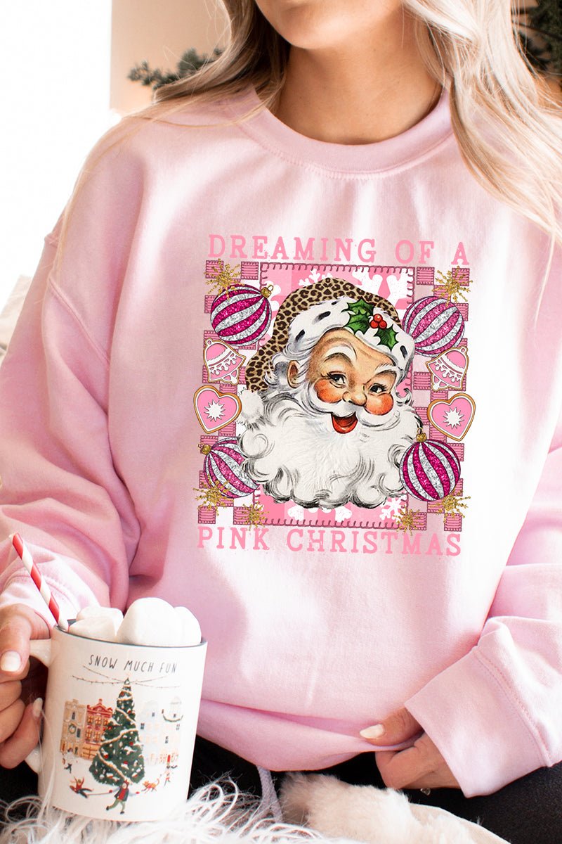 Dreaming Of A Pink Christmas Unisex NuBlend Crew Sweatshirt - Wholesale Accessory Market
