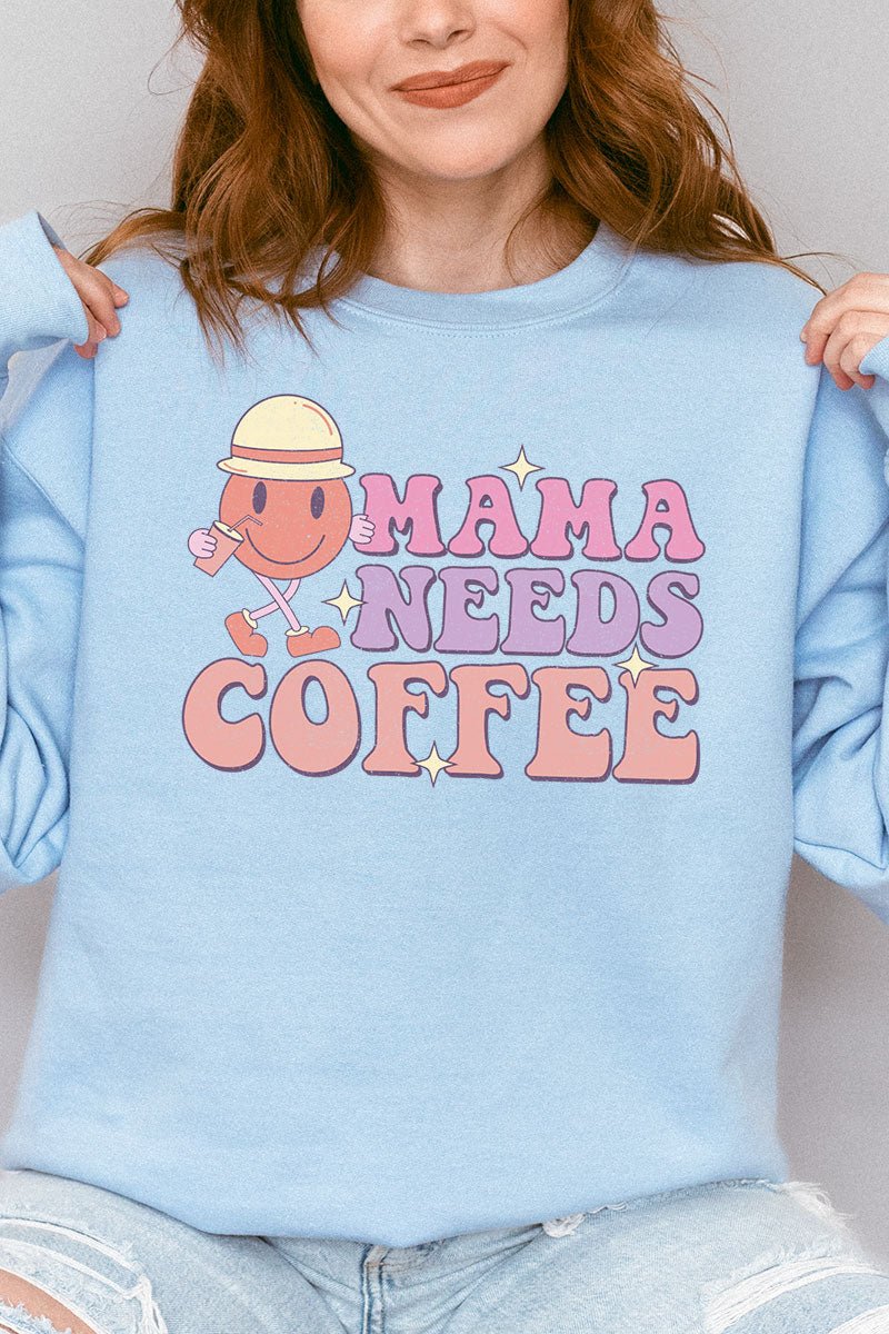 Mama Needs Coffee Unisex NuBlend Crew Sweatshirt - Wholesale Accessory Market