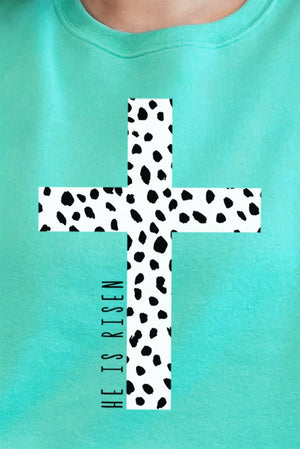 Dalmatian Cross He Is Risen Unisex NuBlend Crew Sweatshirt - Wholesale Accessory Market