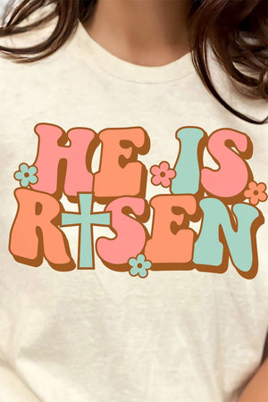 Groovy He Is Risen Combed Cotton T-Shirt - Wholesale Accessory Market