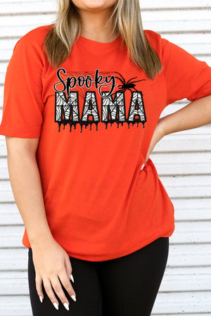 Spooky Mama Faux Embroidery Adult Soft-Tek Blend T-Shirt - Wholesale Accessory Market