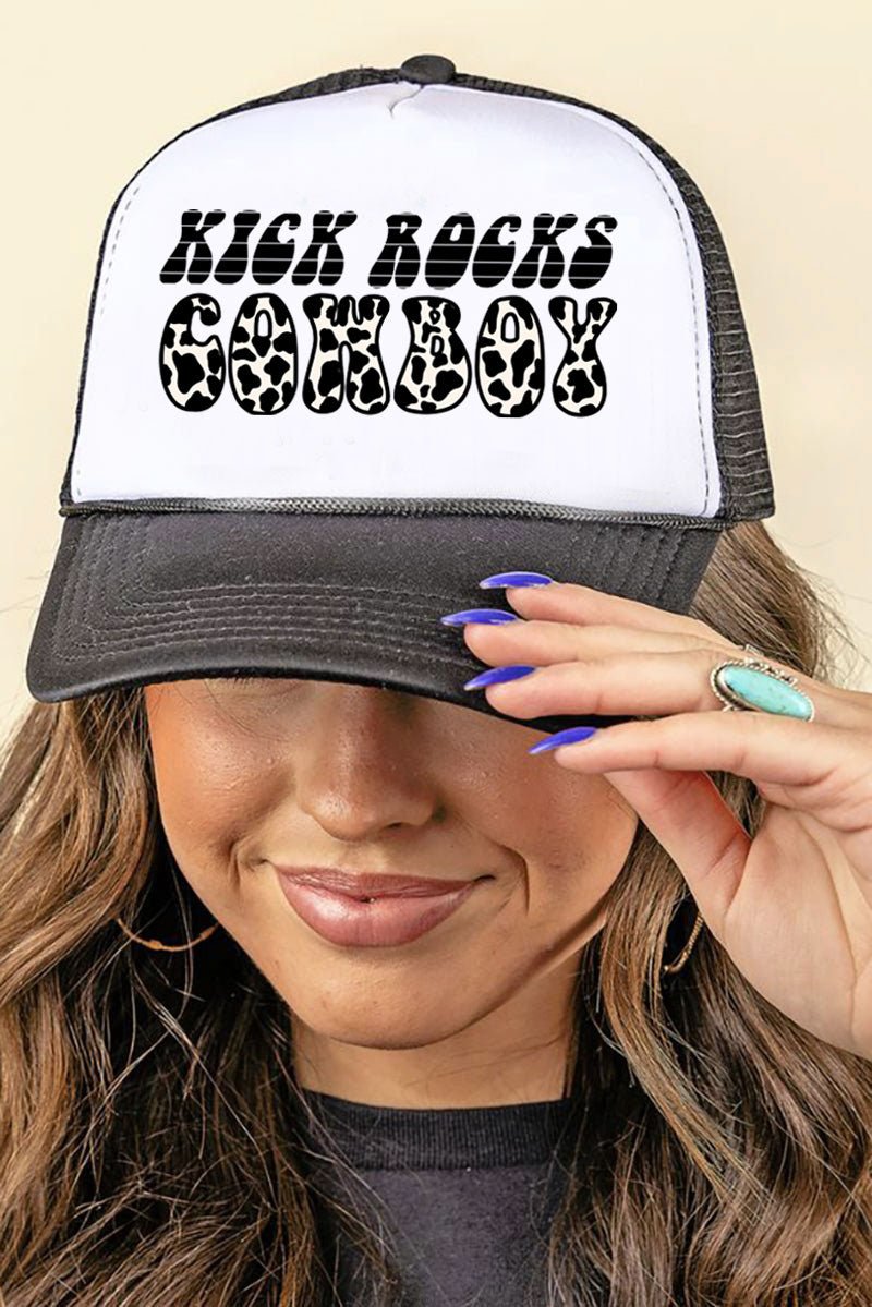 Kick Rocks Cowboy Foam Mesh Back Trucker Cap | Wholesale Accessory Market