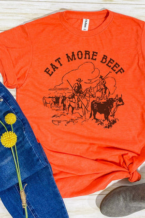 Eat More Beef Unisex Poly-Rich Blend Tee - Wholesale Accessory Market