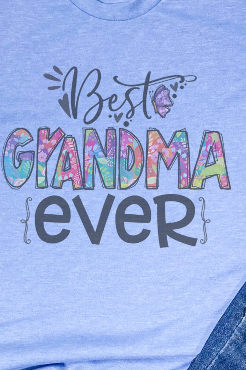 Floral Best Grandma Ever Unisex Poly-Rich Blend Tee - Wholesale Accessory Market