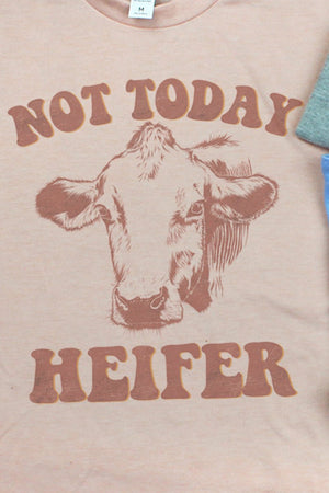 Not Today Heifer Unisex Poly-Rich Blend Tee - Wholesale Accessory Market