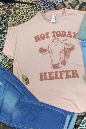 Not Today Heifer Unisex Poly-Rich Blend Tee - Wholesale Accessory Market