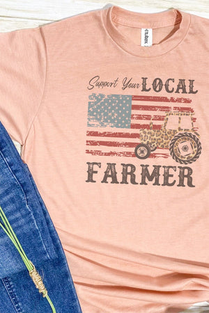 Support Your Local Farmer Unisex Poly-Rich Blend Tee - Wholesale Accessory Market