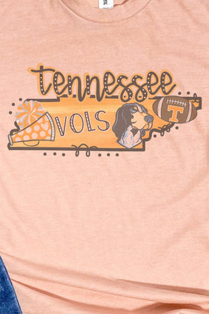 Football Doodle Tennessee Unisex Poly-Rich Blend Tee - Wholesale Accessory Market