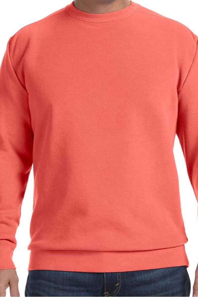 TSC Apparel Large Monogram Comfort Colors Adult Crew-Neck Sweatshirt #1566 | Wholesale Accessory Market S / Blue Jean - CC