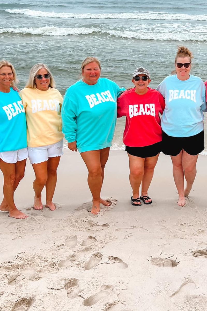 Beach Puff Vinyl Comfort Colors Adult Crew-Neck Sweatshirt - Wholesale Accessory Market